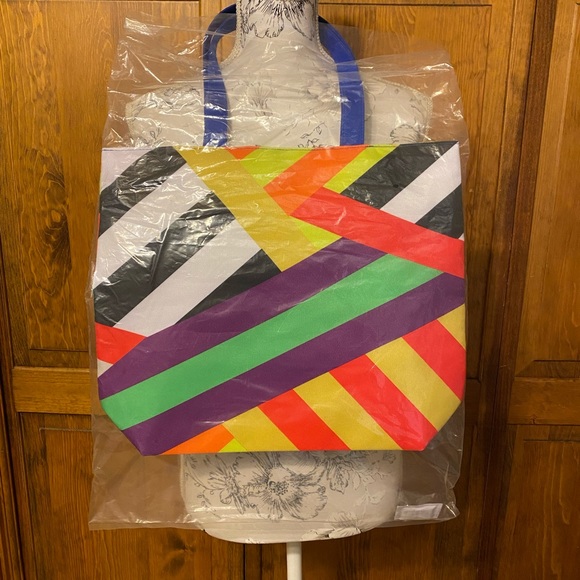 Clinique Handbags - Clinique x Donald LE Abstract Neon Tote Bag (NWT!)